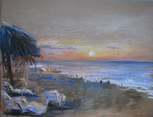Пейзажи Кубы | морские пейзажи акварелью  |  морские пейзажи пастель | купить морской пейзаж